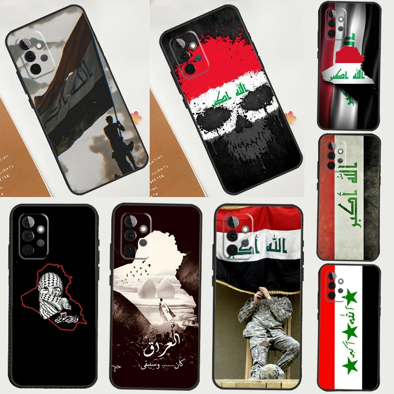 Чехол с ИК флагом Ирака для Samsung Galaxy A54 A34 A14 A52S A12 A22 A32 A52 A50 A51 A71 A13 A53 A33, чехол