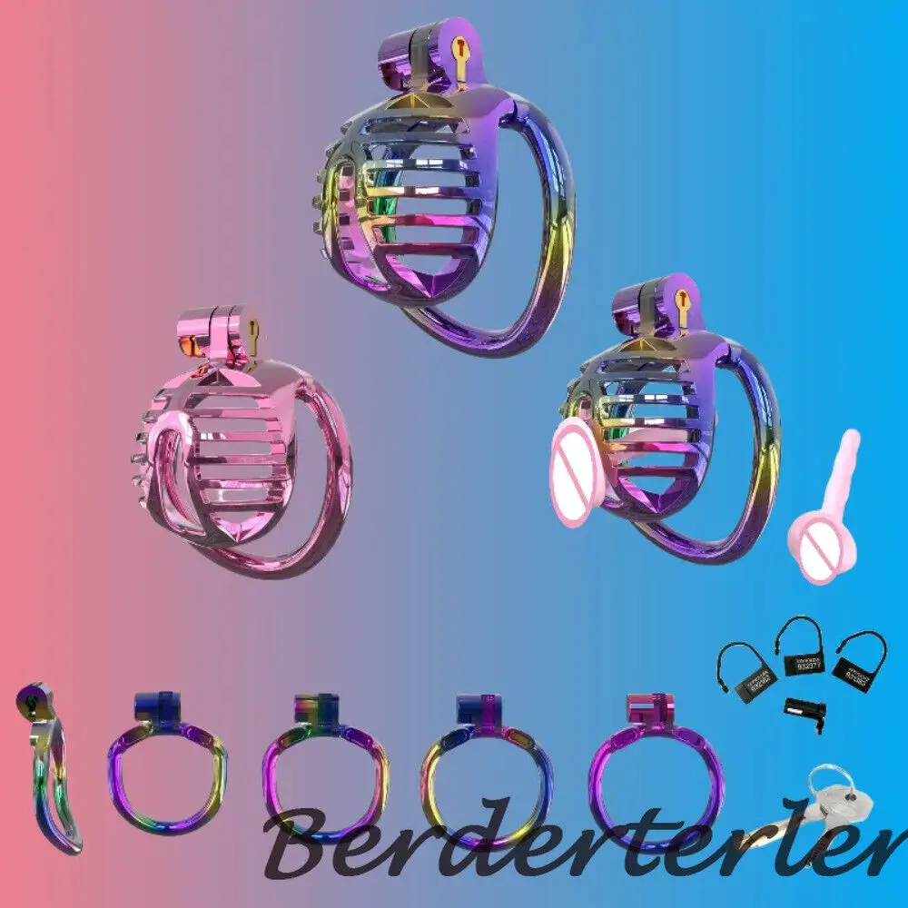 Cobra Chastity Lock CB Мужской ослепительный цветной замок для воздержания с трубчатыми