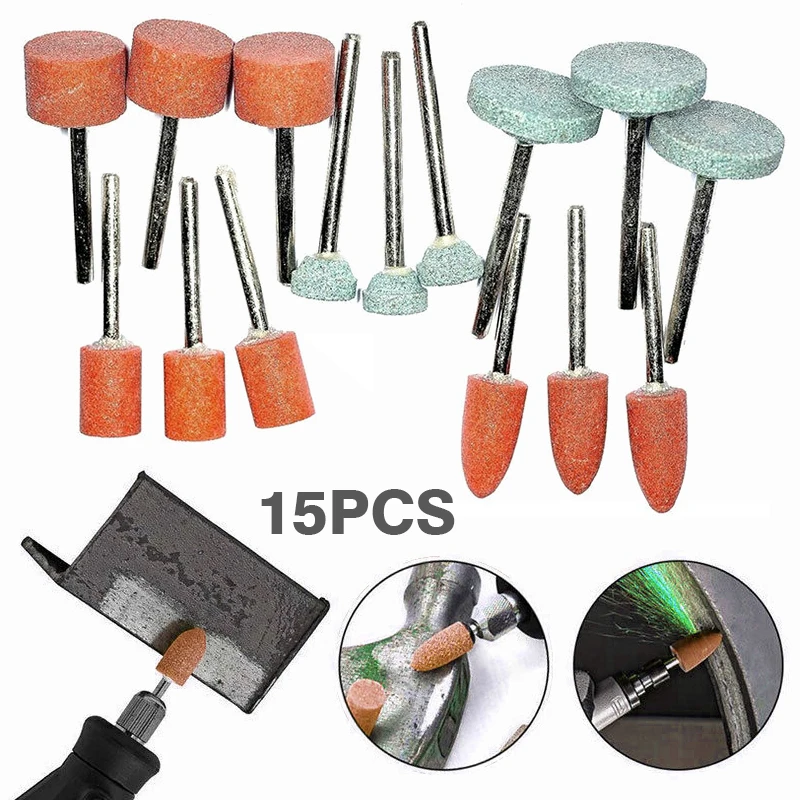 

15pcs/Set Ceramic Stone Polishing Grinding for Rotary Die Grinder Drill Bit Tool