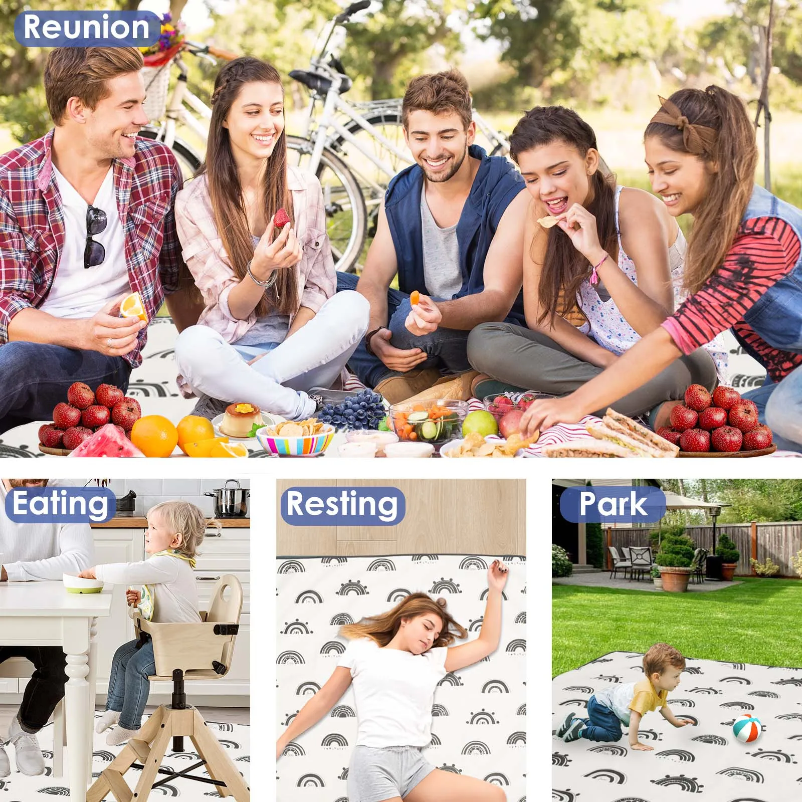 Водонепроницаемый моющийся Противоскользящий коврик-брызговик для детского