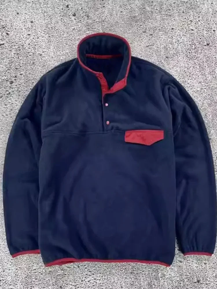 Мужская флисовая куртка с воротником-стойкой