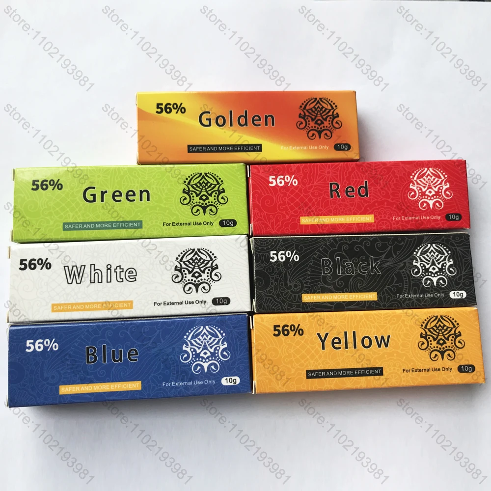 

New 56% 5/10/20PCS 7 Colors multiple choice Tattoo Cream Before Permanent Makeup Body Eyebrow Lips Liner Tattoo Care Cream 10g