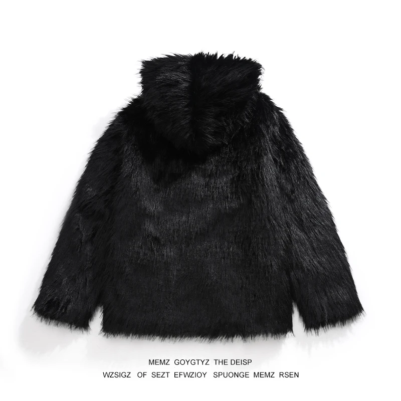 Memz Новое пальто с хлопковой подкладкой из искусственного лисьего меха мужская