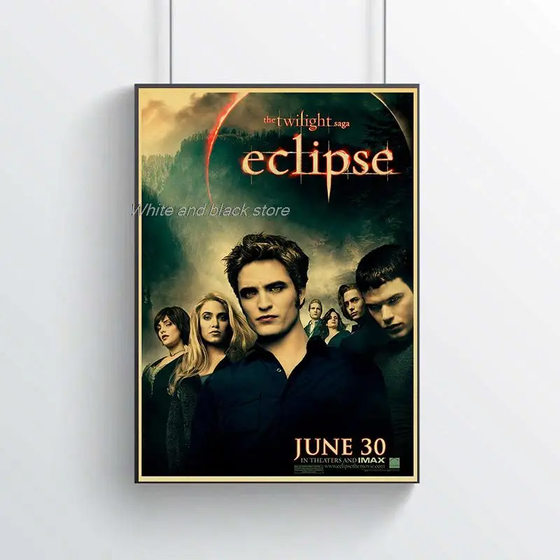 

Classic Vampire Movie Twilight Kraft Paper Posters Bella Swan Edward Culle Living Room Wall Decor Poster Art Painting Pictures