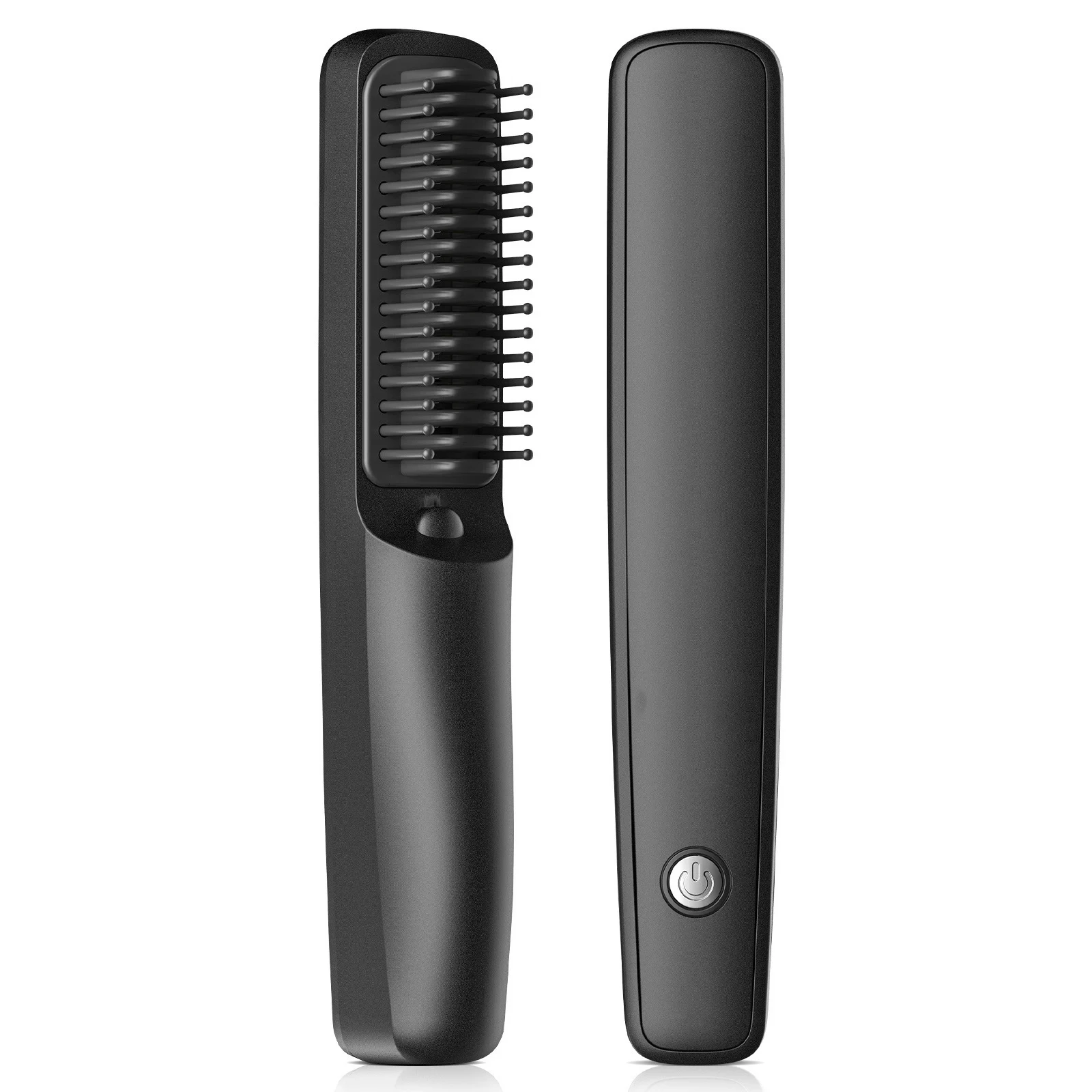 

Negative Ion Hair Straightener Brush USB Rechargeable Hair Iron Straightening Brush Wireless Beard Straightener Comb for Men