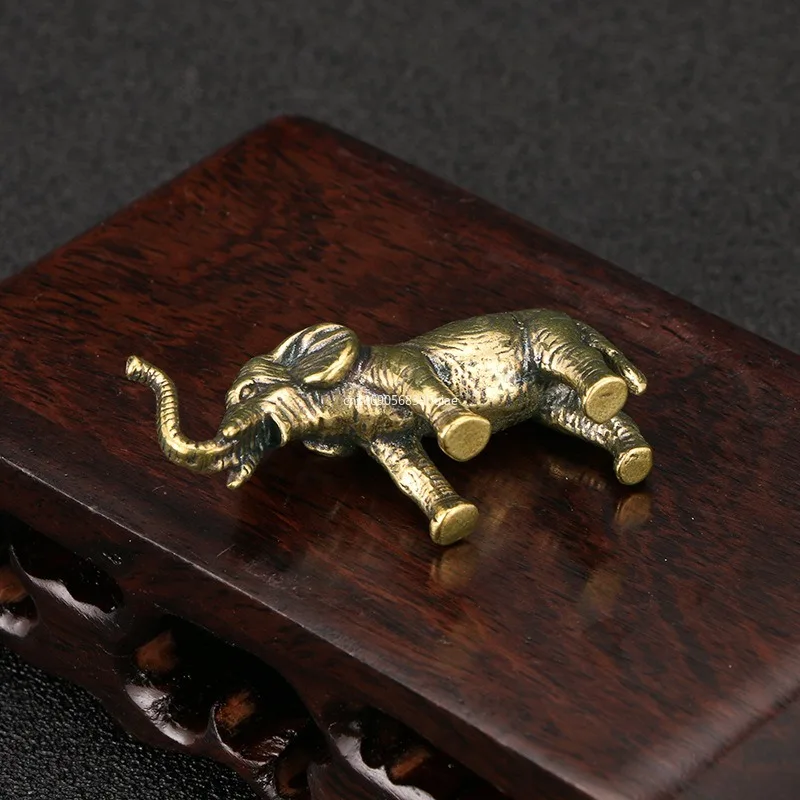 Латунная статуя слона из Таиланда настольные игрушечные украшения медные