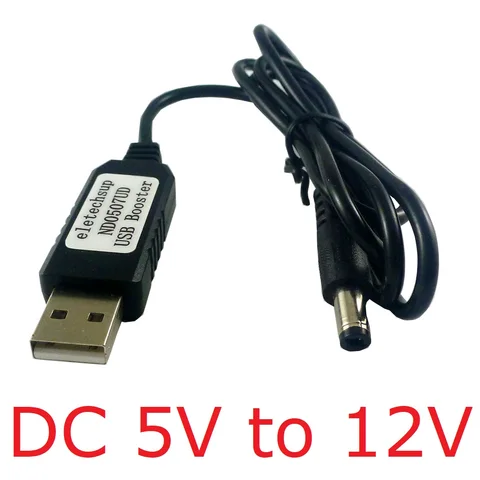 5V to 9V/12V USB A to DC 5.5*2.1mm Boost DC-DC Conerter Voltage Step-up Cable for Arduino UNO MEGA2560 Wifi Router Mobile Power