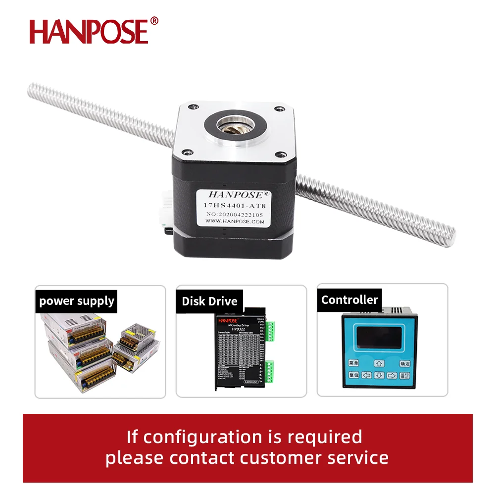 42HA48-T8*8 2-фазный 250 мм Линейный шаговый винт nema двигатель с высоким крутящим