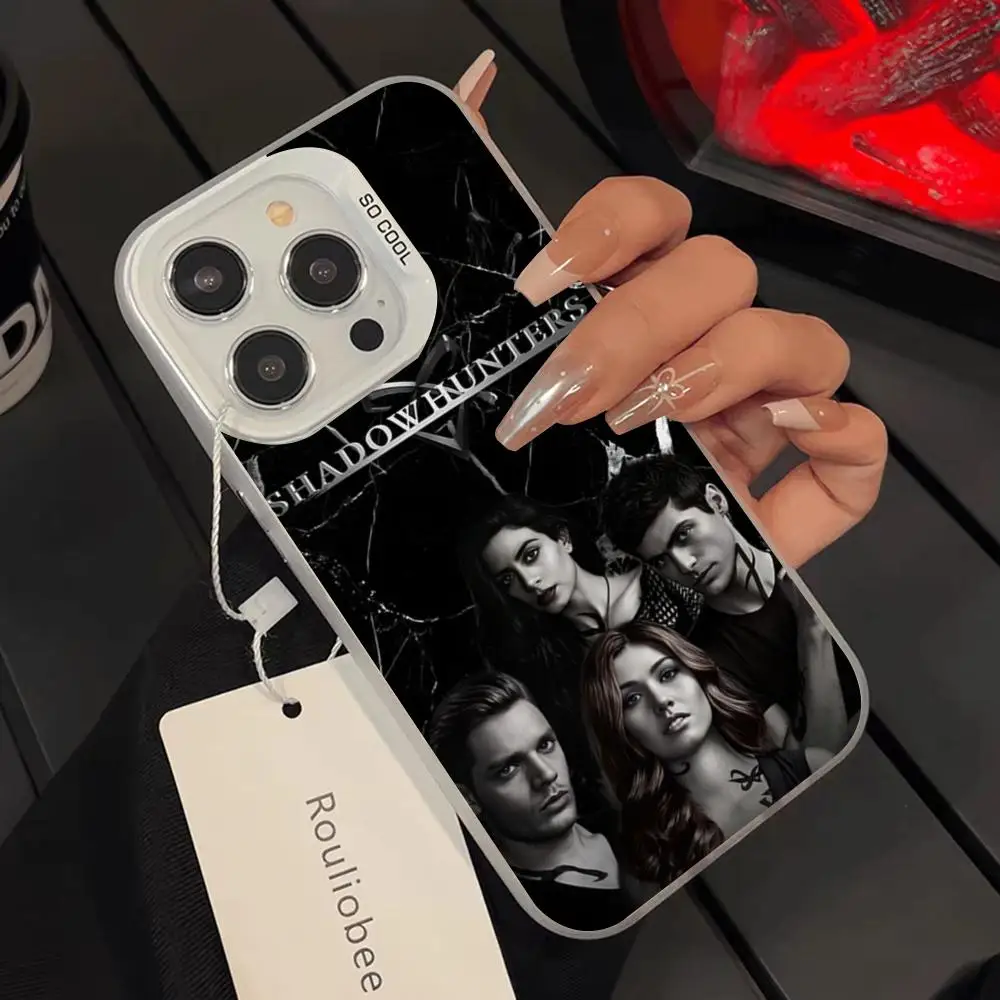 Фото Чехол для телефона серии Shadowhunters-S для iPhone 17 16 15 14 13 12 Pro Max Air Plus, цветной, серебристый, жесткий корпус №2