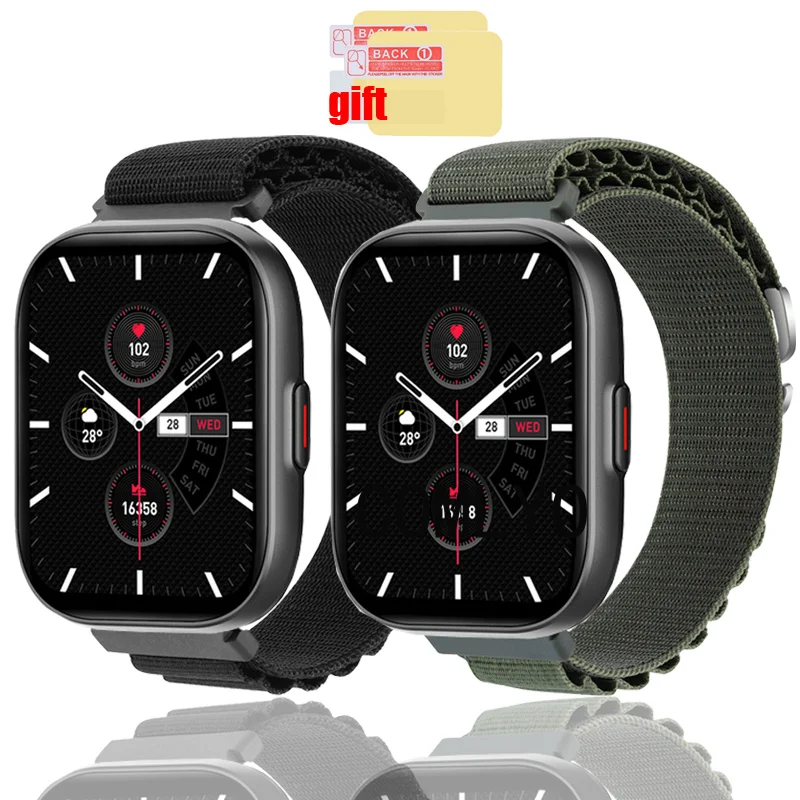 

Ремешок 3 в 1 для COLMI P68 P71, нейлоновая мягкая защитная пленка для браслета