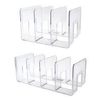 acrylic transparent multi layer bookend decorative book shelf home room office school library stationery supplies gifts oo