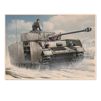 imperial snow tank vintage military art poster wall sticker ww ii ger wehrmacht panzer weapon poster retro kraft paper painting