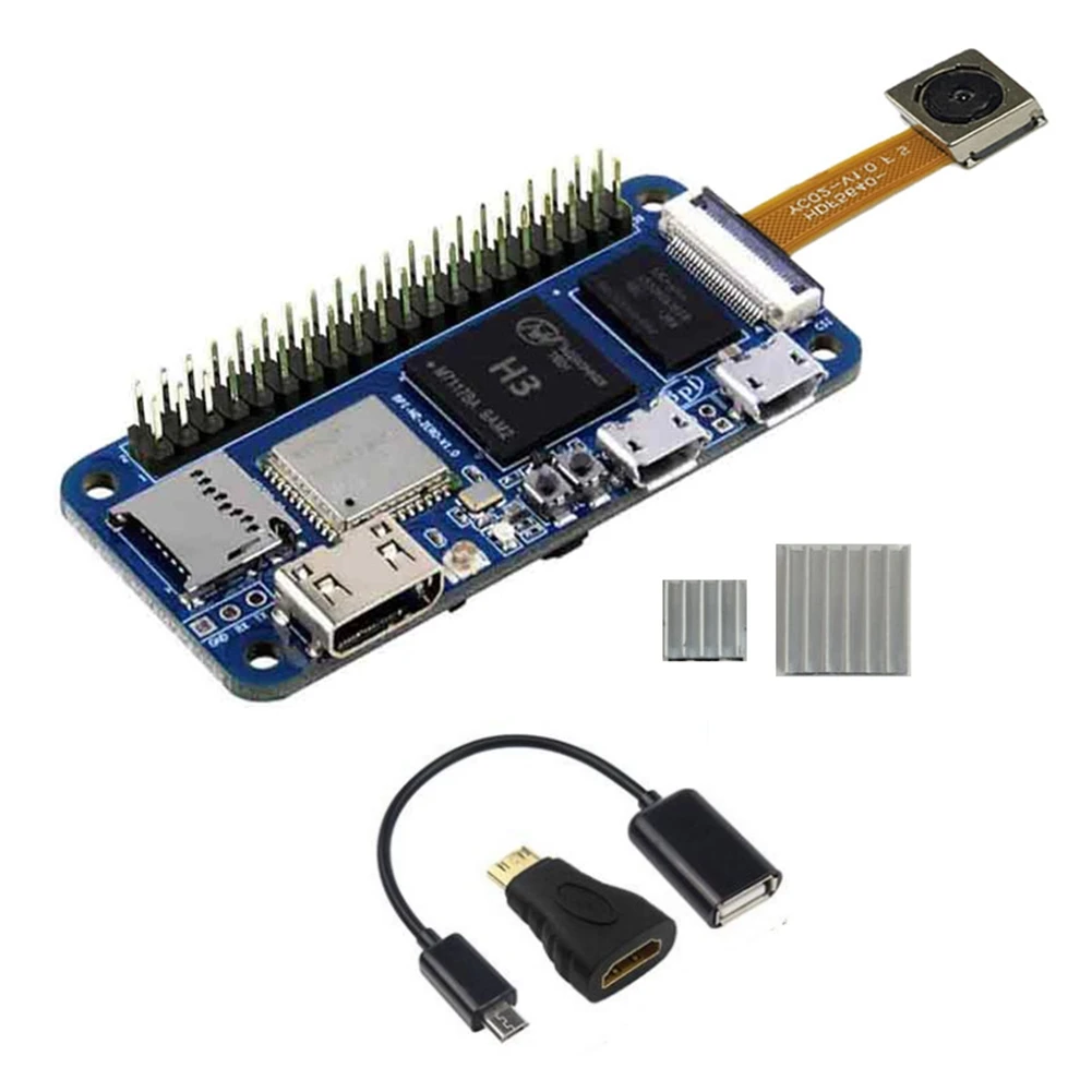 

For Banana Pi M2 Zero Quard-Core 512MB Development Board+OV5640 Camera+Heatsinks Same Size As Raspberry Pi Zero W