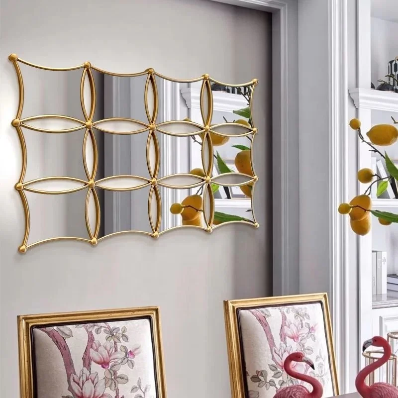 

Modern Luxury Gold Iron Framed Unique Home Decorative Combined Mirrors Wall Decor Mirror