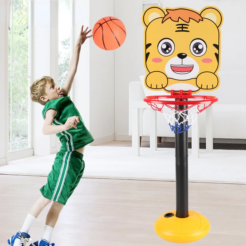 

Children's Cartoon Can Lift Station Baby Basketball Rack Indoor Outdoor Basketball Board Children's Sports Shooting Box Toy Game