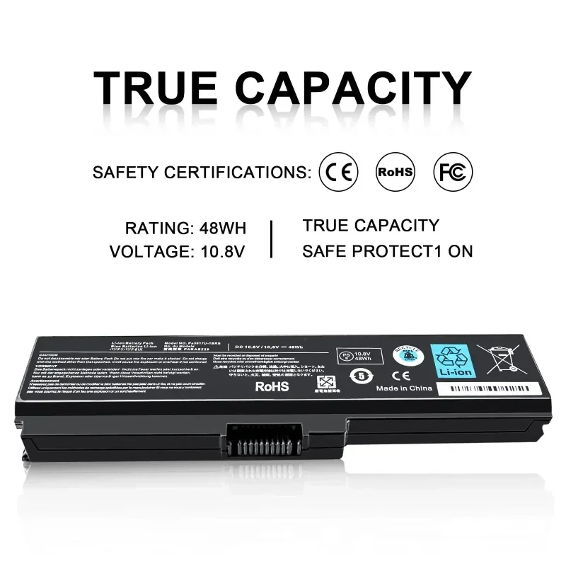 Фото Аккумулятор для ноутбуков Toshiba Satellite P755, P745, L755, L755D, L775, L775D, L745, L655, L675, C655, C675, A655, M645, 4400 мАч, модель PA3817U-1BRS №3