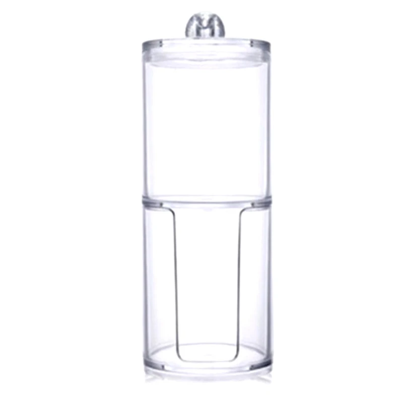 

2 шт., портативные акриловые круглые банки для хлопковых тампонов