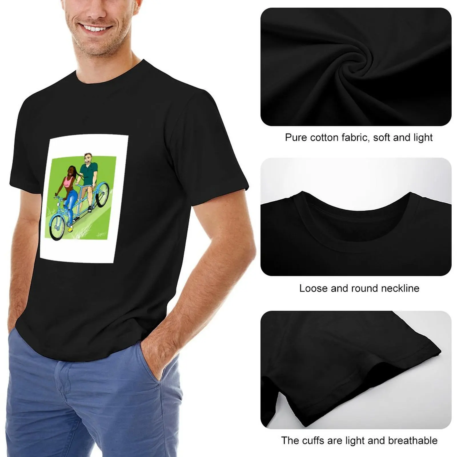 Футболка для пар Tamdem футболка с аниме топы больших размеров спортивная одежда