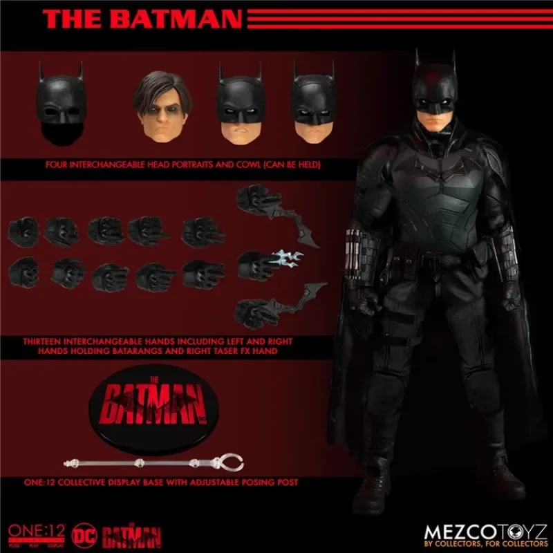 Аутентичный Spot Mezco новый Бэтмен 2022 кукла Роберта Паттинсона 1/12 мобильная модель