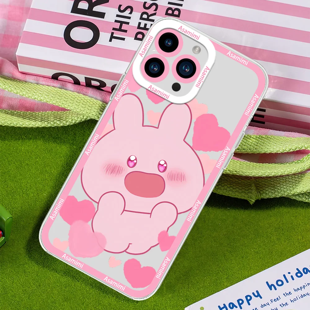 Рождественский чехол A-Asamimichan Cute Bunny для телефона Samsung S24 S23 S22 S21 A55 A54 A35 FE PLUS с