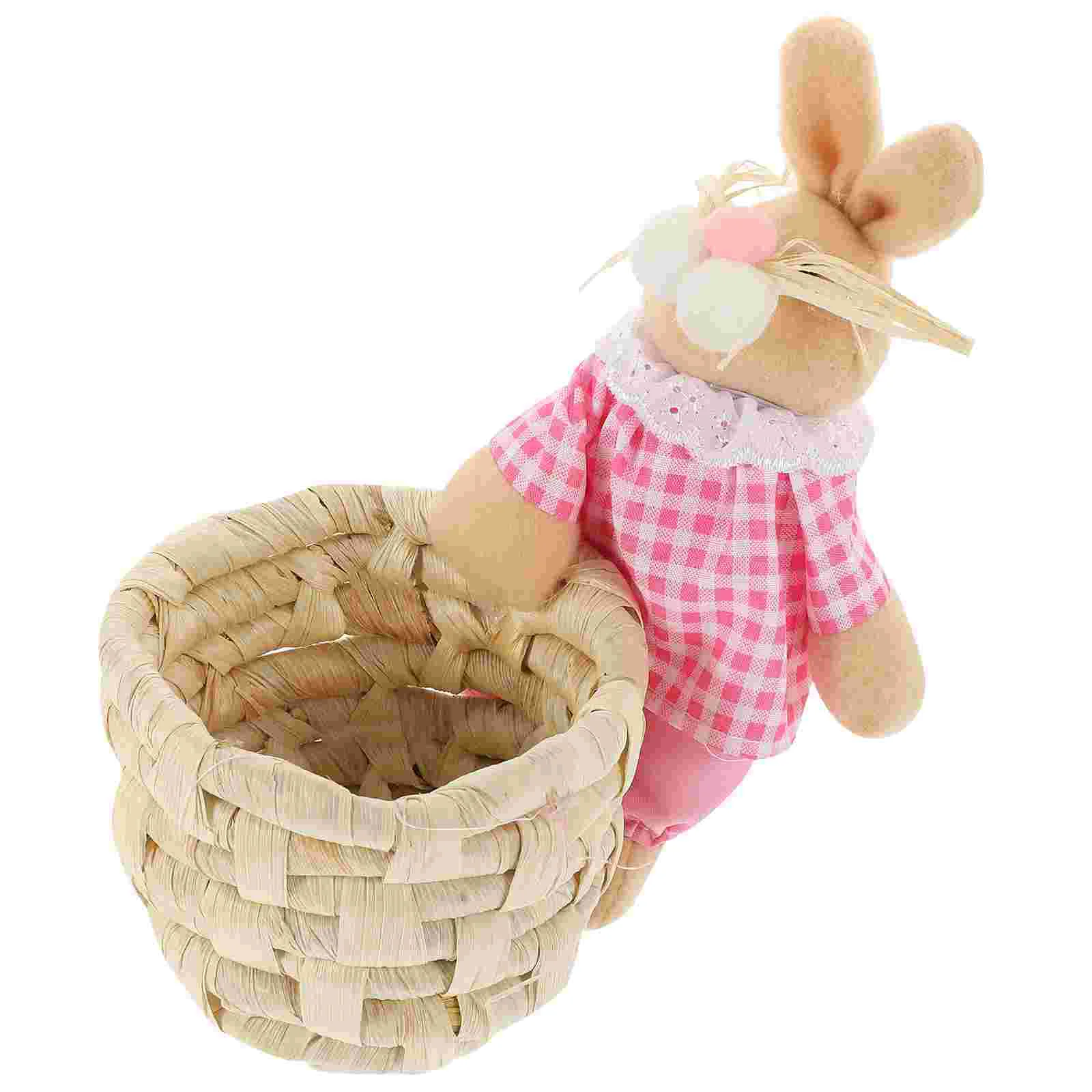 

Holder Woven Storage Basket Pastoral Style Makeup Basket Snack Storage Holder