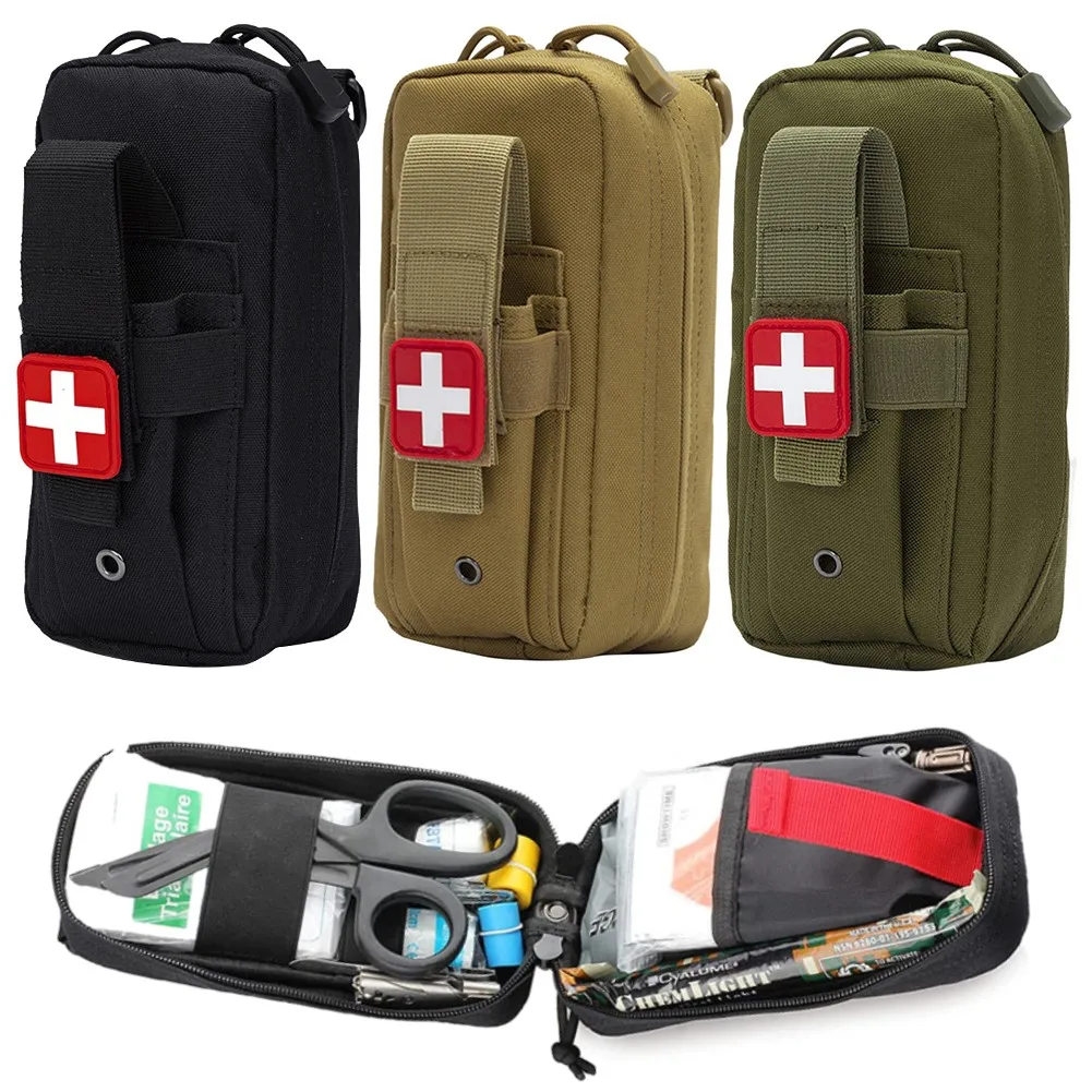 

Tactical MOLLE Medical EDC Pouch Waterproof First Aid Kits Durable Outdoor Emergency Military Tool Pack Survival Pouch Bag