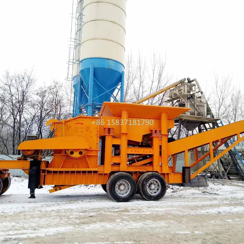 Дизельная Щековая камнедробилка компактная портативная с электромотором мини