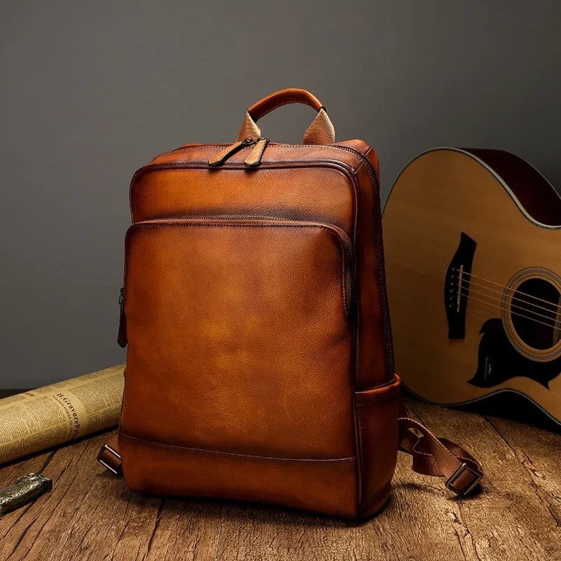 OYIXINGER новый мужской рюкзак из воловьей кожи портфель большой емкости для