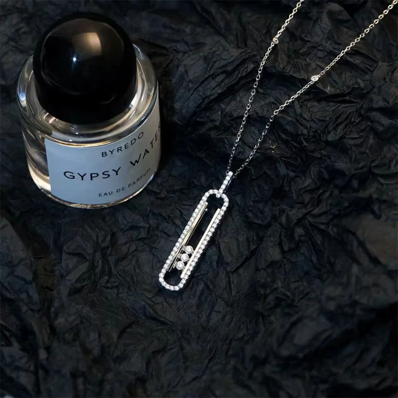 

925 sterling silver fashion jewelry moving beads European and American fashion ladies exquisite series women's necklace