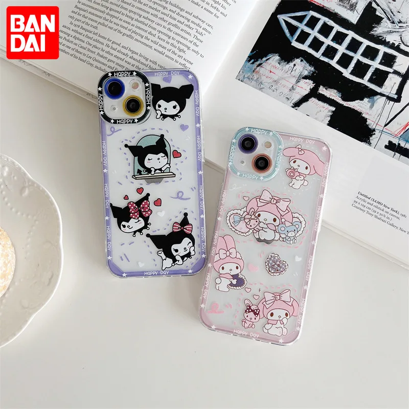 

Bandai Brand Angel Eyes Cute Kuromi Clear Silicon For Women Case For iPhone XR Xs Max 8Plus 11 12 13Mini 13 Pro Max Phone Cases