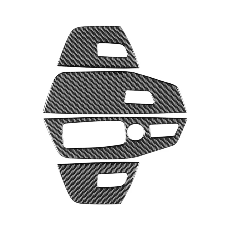 

Carbon Fiber Car Door Armrest Window Lift Switch Button Panel Trim Cover Interior Accessories For BMW- G01 X3 2018-2021