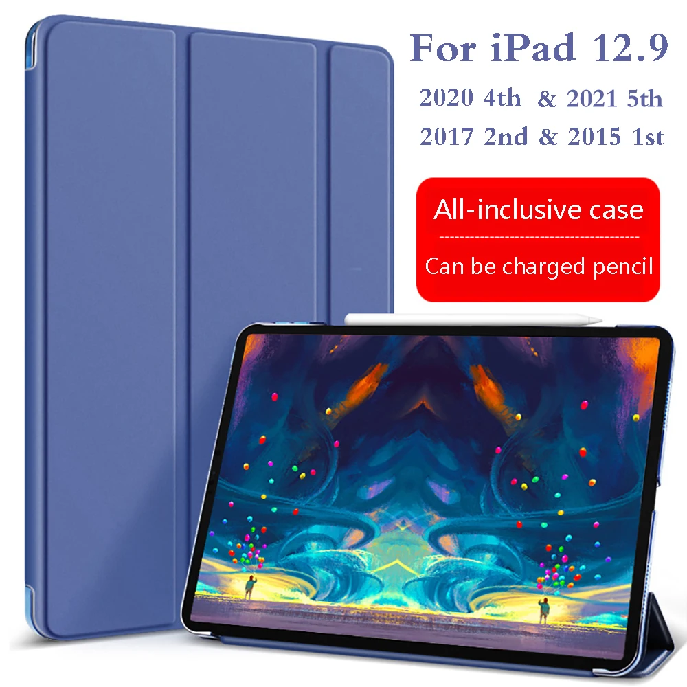 

Для iPad Pro 12.9 чехол 2020 Новый 4-й чехол с лицом ID Funda для iPad Pro 12,9 2021 2017 2015 чехол 3-й 2-й 1-й поколение Capa