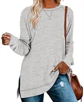Womens Sweaters Lightweight Long Sleeve Shirts Soft Warm Sweatshirt Split Side Tunic Tops for Leggings winter clothes