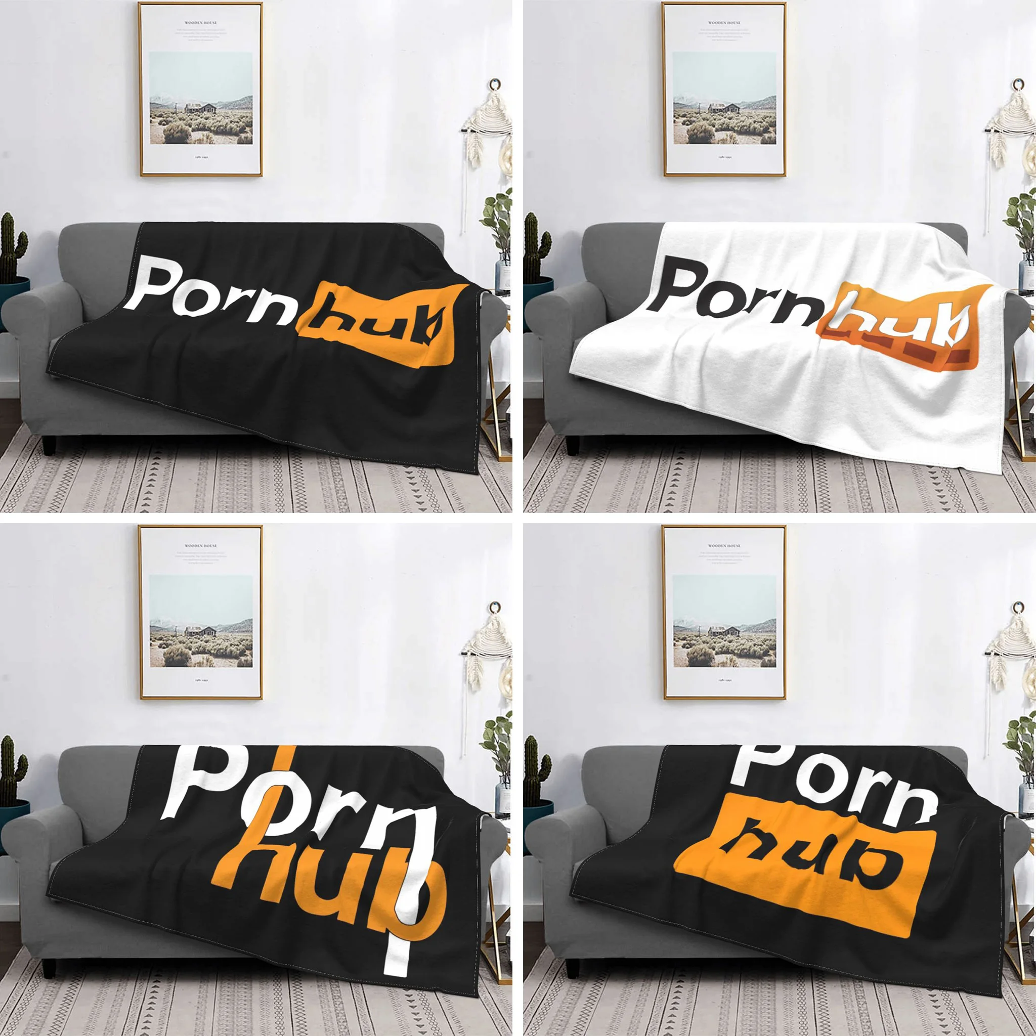 

3D печать Pornhub логотип одеяло s удобное мягкое Фланелевое спринтерское порно Hub Подарочное одеяло для дивана дома спальни