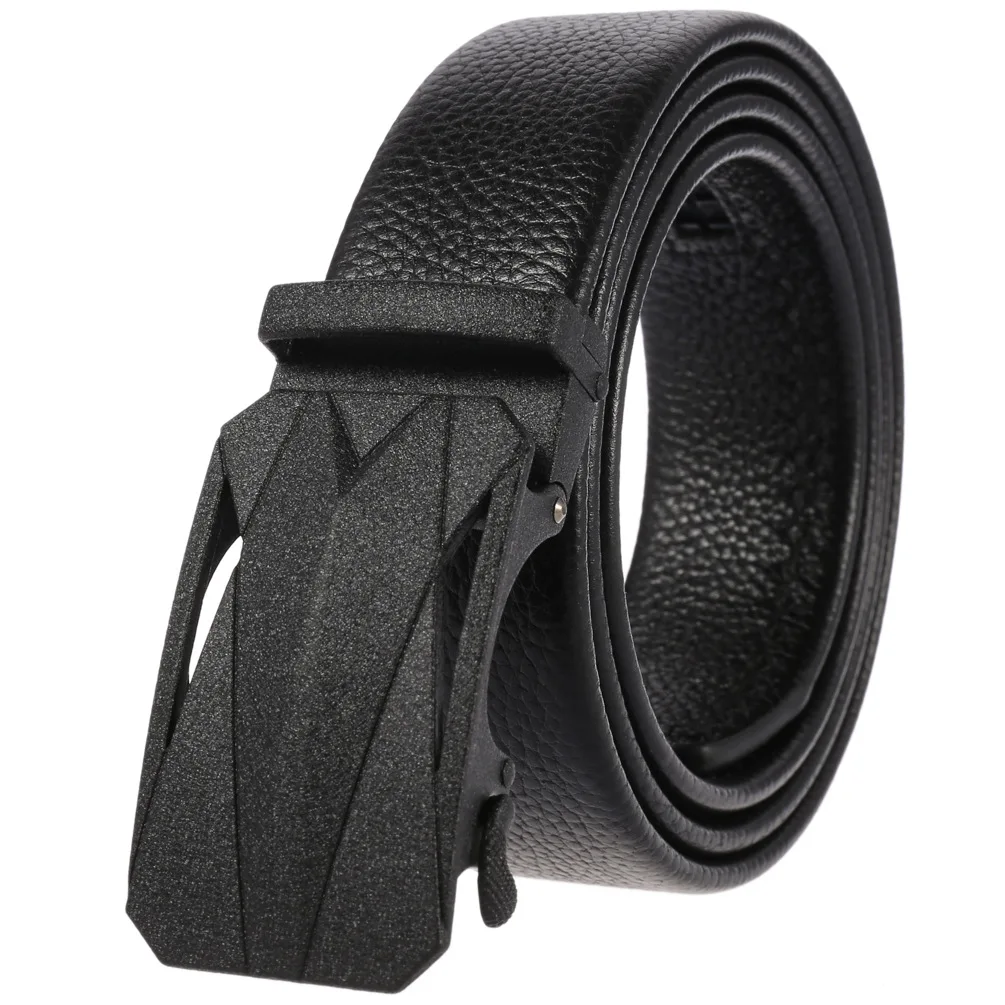 Leather Belts for Men ,Men's Ratchet Belt with Genuine Leather Ratchet Belt for Men Sliding Automatic Buckle Leather Dress Belt