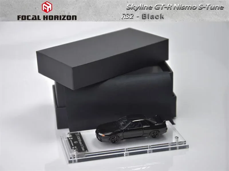 Focal Horizon FH 1:64 Skyline GT-R R32 Nismo S-Tune Black Limited999 литая под давлением модель автомобиля