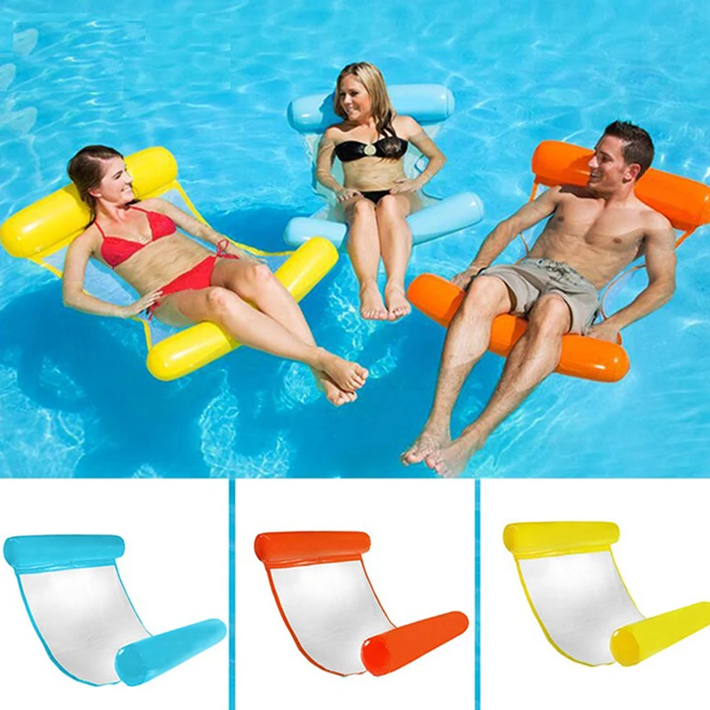 

1PC Floating Pool Water Hammock Float Lounger Floating Inflatable Pool Bed Net Cover Water Swimming Net Chairs Children's Adult