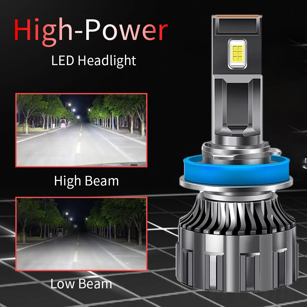 

1pcs H4 H7 LED Headlight H11 H8 H9 H10 H1 H3 Bulb Super Bright 6000K 7800LM White COB Bulb Auto Fog Light 9-32V