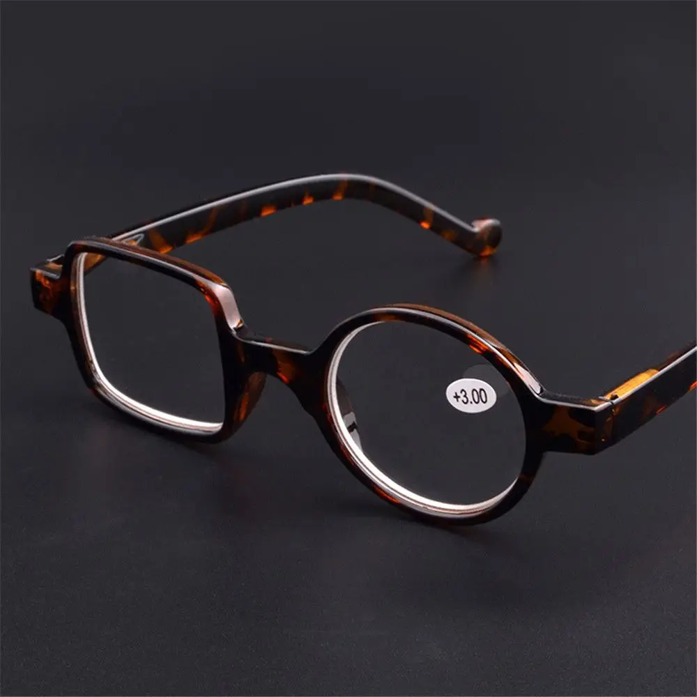 

Ассиметричные круглые и квадратные очки для чтения в стиле ретро с леопардовым принтом для мужчин и женщин, очки для дальнозоркости и дальн...