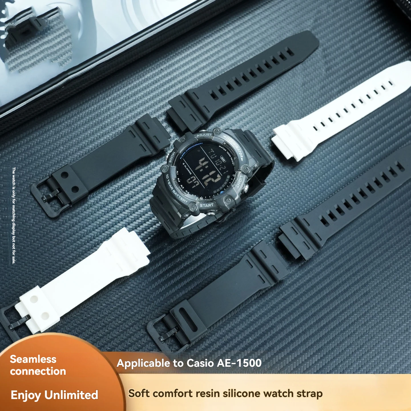 Фото Для Casio 3502 AE-1500 полимерный ремешок для часов AE-1500WHX-1AVDF/DW-291/W-737 силиконовый ремешок для часов 18 мм выпуклый спортивный браслет №1