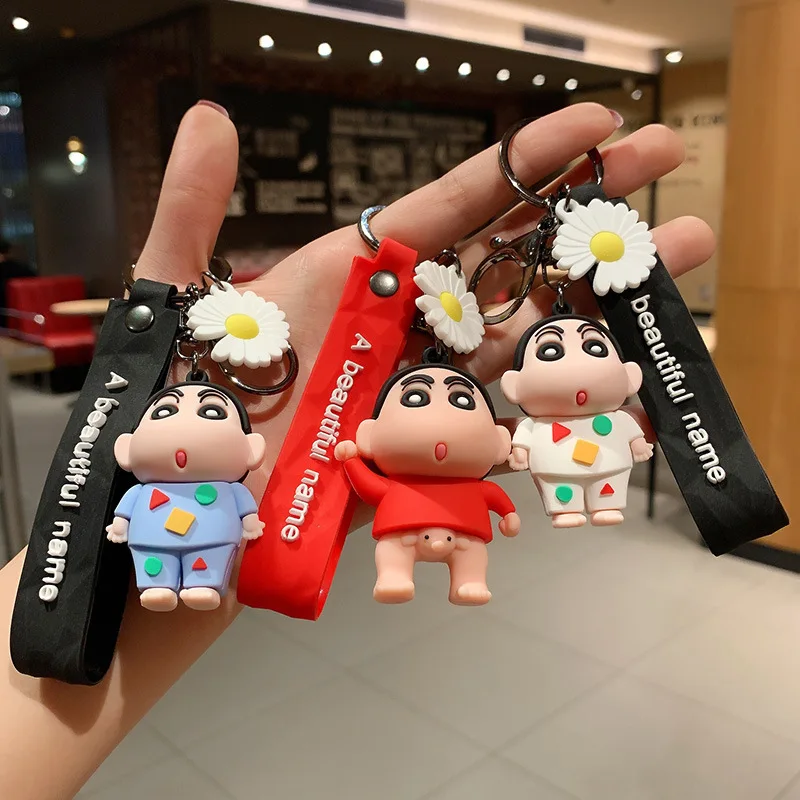 

Kawaii Anime Cartoon Crayon Shin-chan Keychain Cute Doll Pendant Backpack Ornaments Car Key Ring Accessories Jewelry Funny Gifts