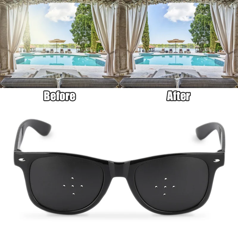 

Unisex Anti-myopia Astigmatism Glasses with Hole for Men Women Eyesight Improve Strabismus Correction Fatigue Pin Hole Glasses