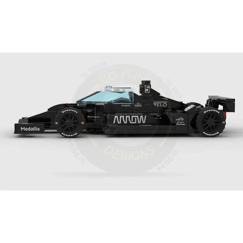 MOC-149709 формула автомобиля Indycar Сращивание сборки строительный блок модель 253
