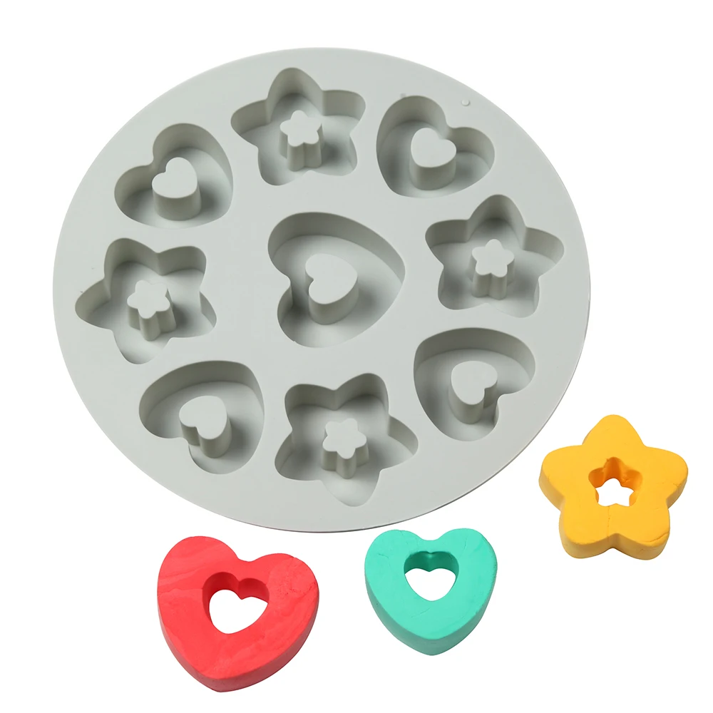 

Pentagram Cake Silicone Mold 3D Mousse Hand made Flower Cake Jelly Egg Tart Bread Mold Baking Tool
