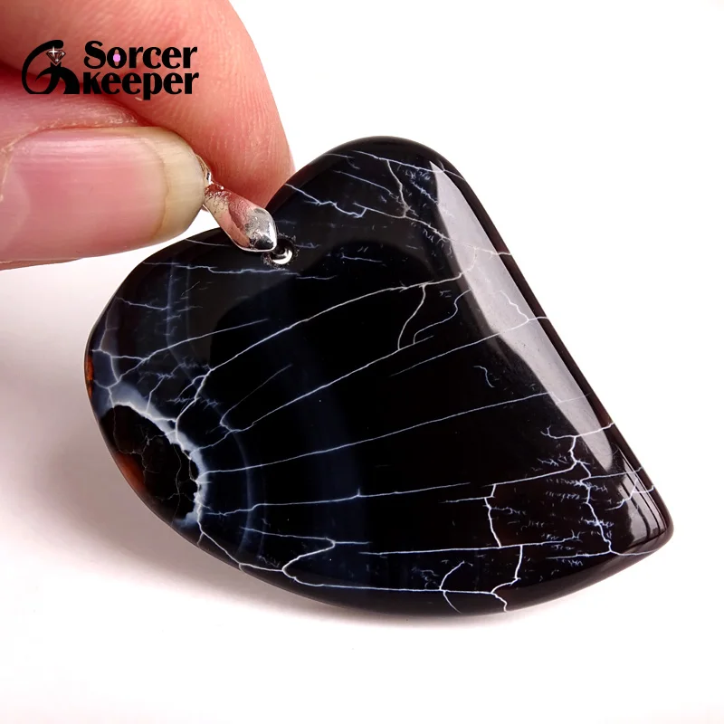 Модный кулон в форме сердца для женщин и мужчин подвеска из натурального