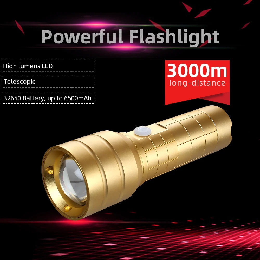 

JUJINGYANG K918 перезаряжаемый фонарик LED 5000LM
