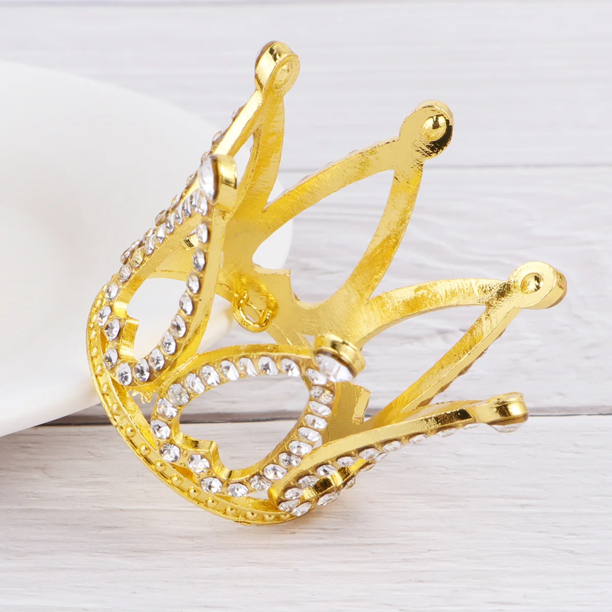 

Cake Topper Crystal Mini Tiara Birthday Stand Rhinestone Wedding Sphere Base Cupcake Decoration Decor Holder Prinrcess Shower
