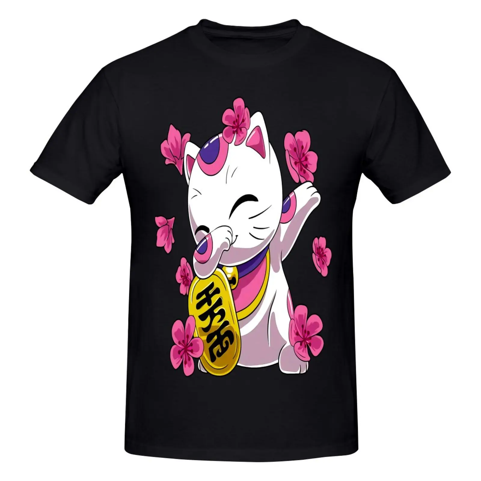 

Футболка Dabbing Манеки Неко с японским счастливым котом, мужская рубашка, футболка большого размера, футболка, Мужская одежда, блузка, Мужская ...