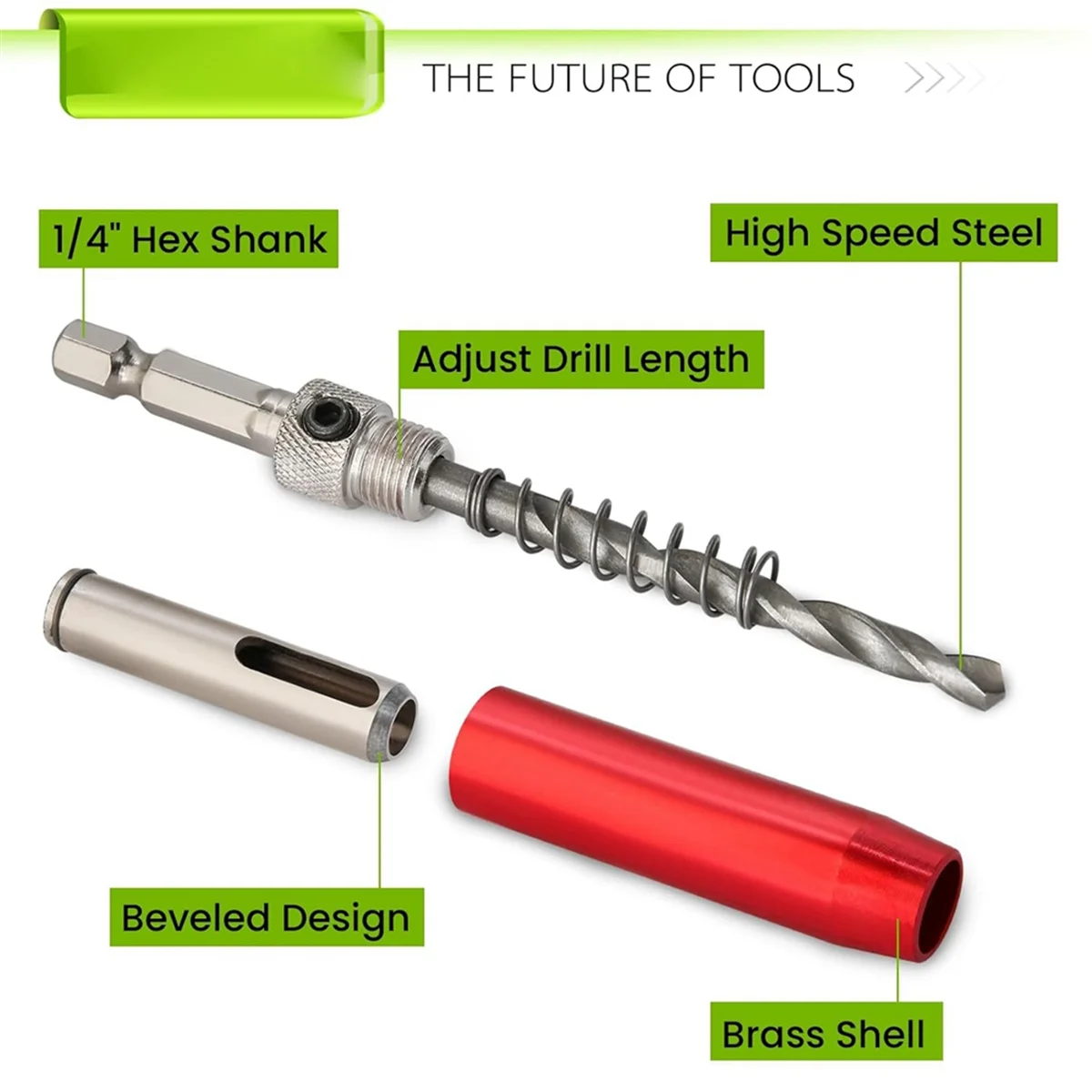 Набор самоцентрирующихся сверл 1/4-дюймовый шестигранный хвостовик набор