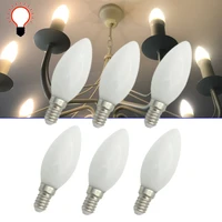 6pcs e14 led bulb filament candle lamp c35 edison retro antique vintage style coldwarm white7w chandelier light ac110v220v